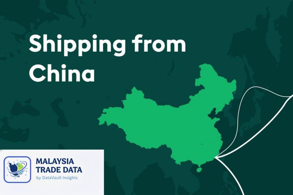 China import export data shipping containers at port