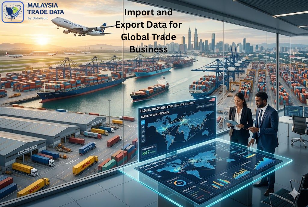 Import and export data analysis for global trade and Malaysia international business market