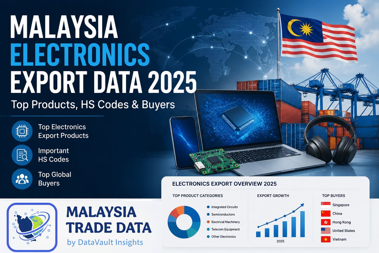 malaysia electronics export data 2025 top products hs codes