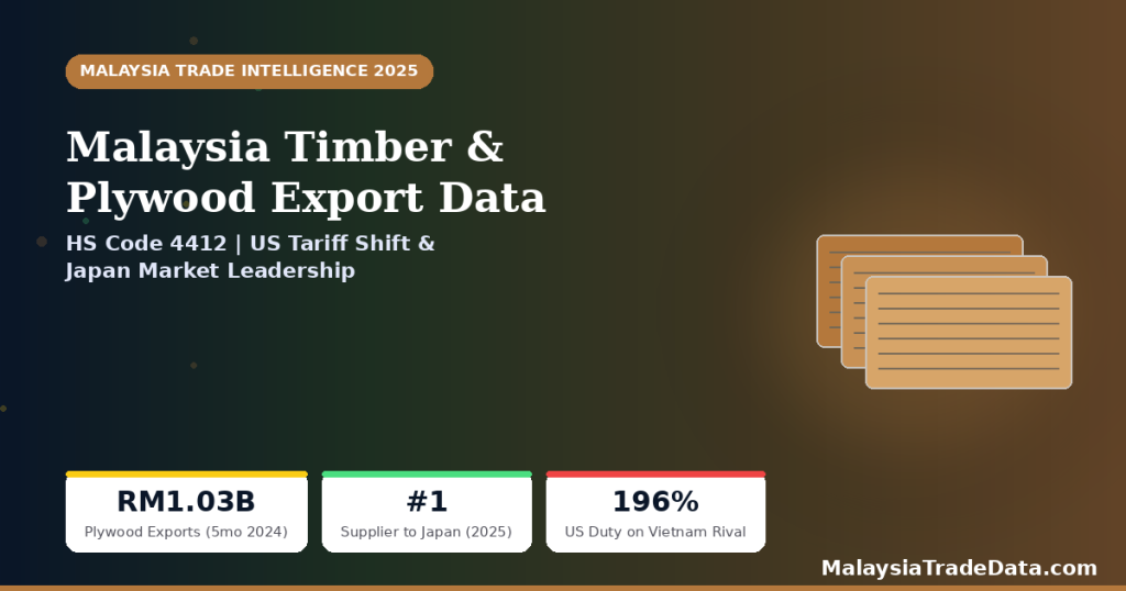 Malaysia Timber and Plywood Export Data 2025 HS Code 4412 infographic