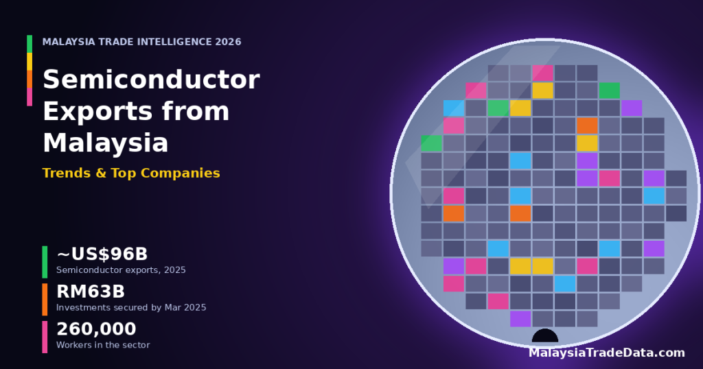 Semiconductor exports from Malaysia trends and top companies 2026 infographic